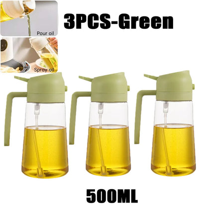 Pulverizador de Óleo para Cozinha — Spray Uniforme para Grelhar e Cozinhar