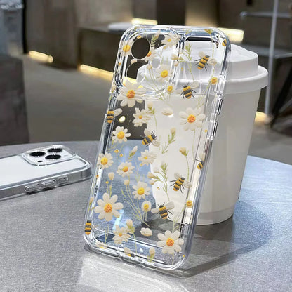 Capa Transparente com Flores para Samsung Galaxy – Antiquéda, Vários Modelos