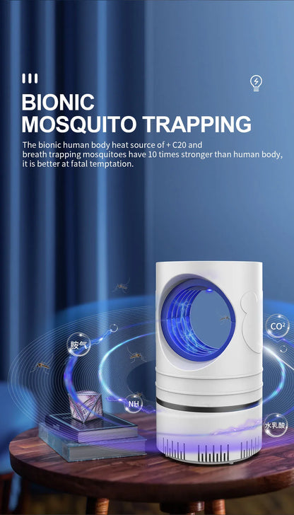 Armadilha Elétrica para Mosquitos e Insetos com Luz LED – USB