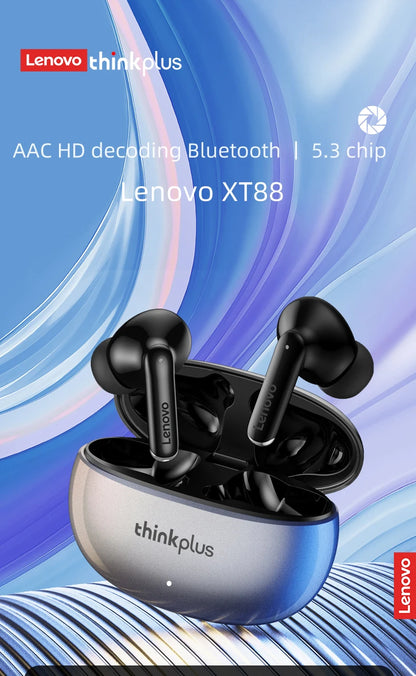 Auriculares Lenovo XT88 TWS – BT 5.3, HiFi, Redução de Ruído, Touch, Microfone