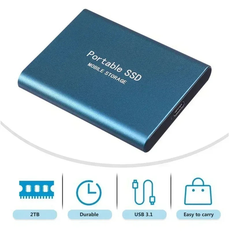 SSD Externo Portátil Lenovo – 2TB a 8TB, USB 3.1, 560MB/s, PC, PS5, Xbox