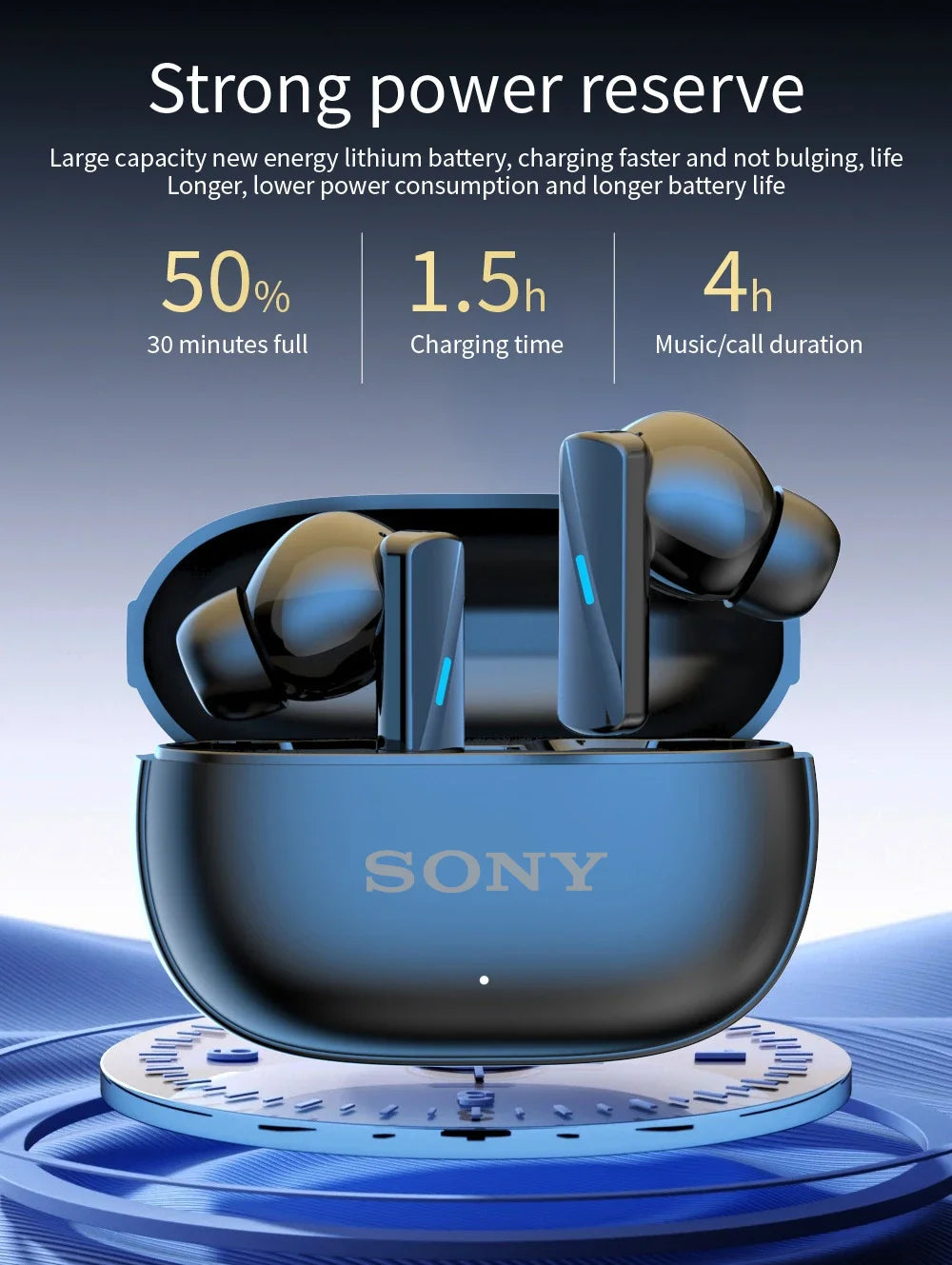 Auriculares Sony Mate 50 Bluetooth – Sem Fios, HiFi, Microfone, Touch (v2)