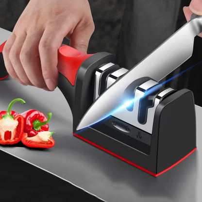 Afiador de Facas 3 em 1 para Cozinha