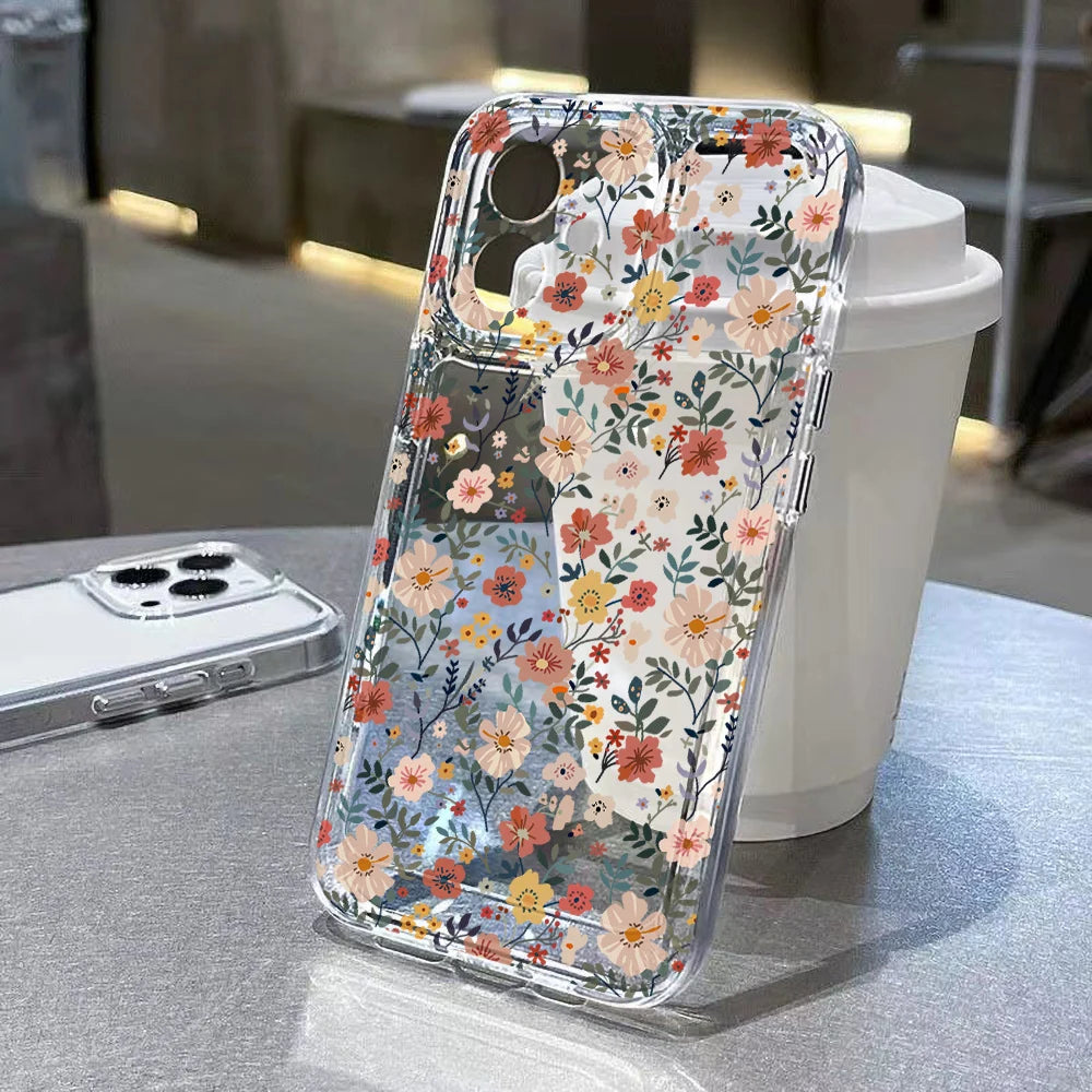 Capa Transparente com Flores para Samsung Galaxy – Antiquéda, Vários Modelos