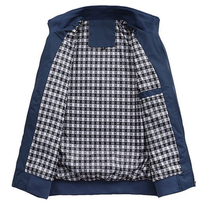 Korean Spring Autumn Casual Solid Fashion Slim Bomber Jacket Men Overcoat Stand Collar Jackets Men's Jacket S-6XL Top