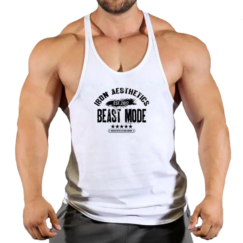 Gym Vest Fitness Shirt Muscular Man Singlet Men Vests Stringer Sleeveless Sweatshirt Men's Singlets Top for Fitness Clothing