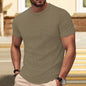 T-shirt Masculina Slim Fit Textura Piqué — Verde Militar, Azul, Branco e Preto