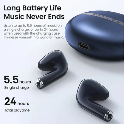 Auriculares HAYLOU X1 Bluetooth 5.3 – 24h Bateria, IPX4, Controlo por App