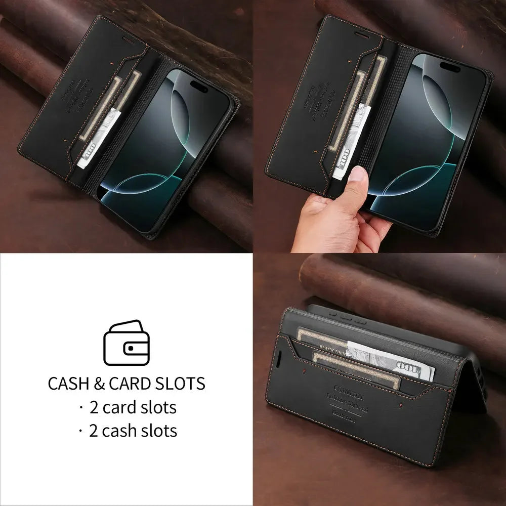 Capa Luxo com Carteira para Xiaomi Redmi Note – Magnética, RFID, Flip