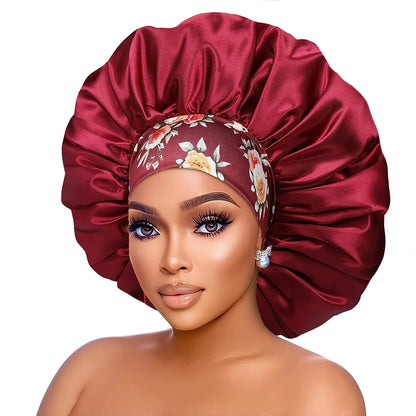 Touca de Cetim com Estampa Floral para Mulher – Conforto Noturno