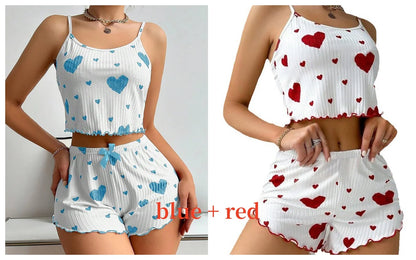 Conjunto de Pijama Feminino Verão — Top e Calções