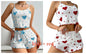 Conjunto de Pijama Feminino Verão — Top e Calções