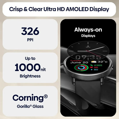 Smartwatch Zeblaze GTR 3 Pro – Chamadas, AMOLED 1.43", Aço 316L, Fitness