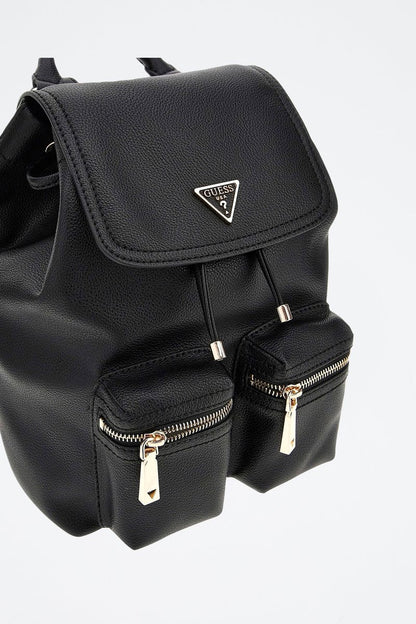 Mochila GUESS Bolsos Duplos com Alça Superior — Preto