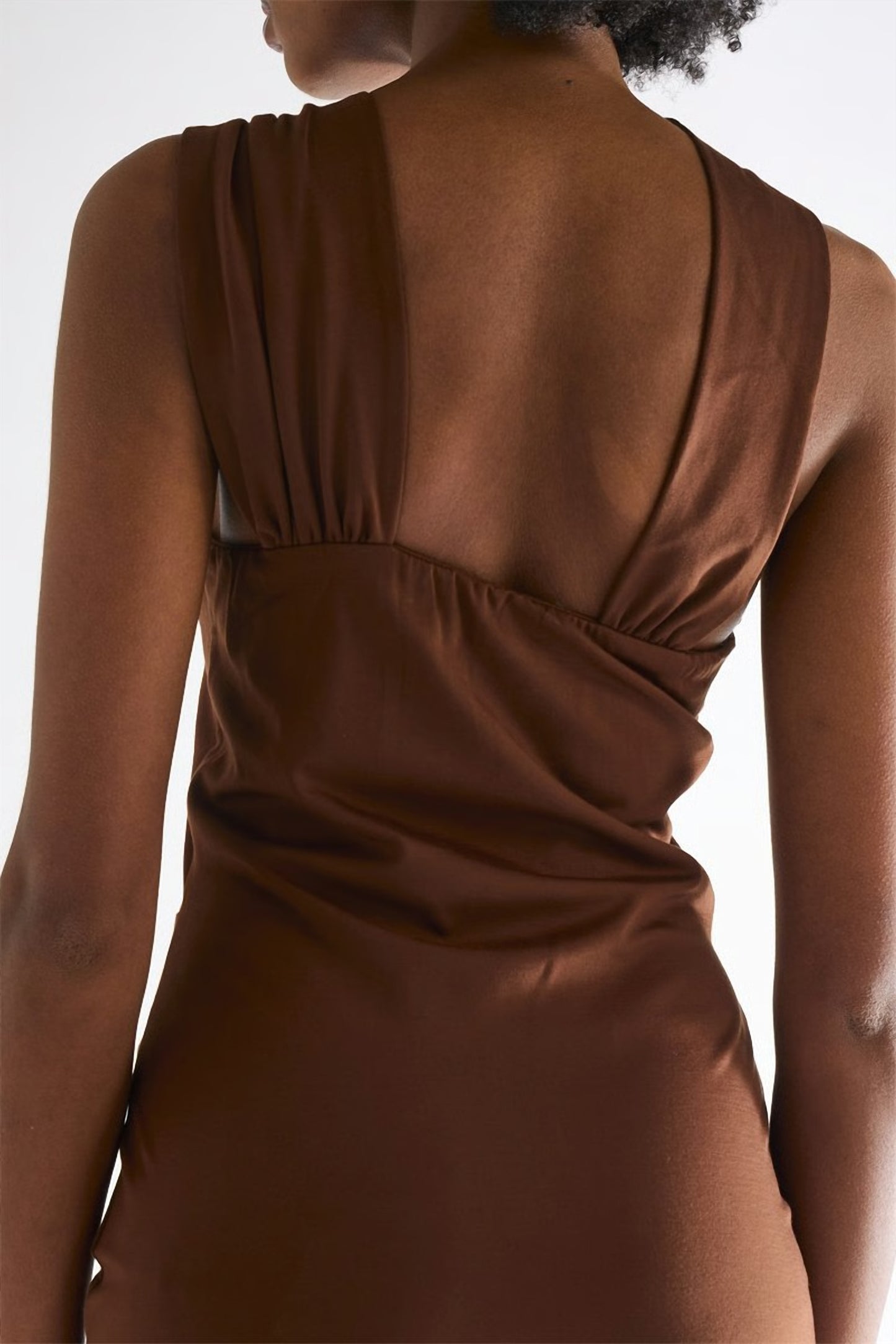 RINASCIMENTO, Vestido midi Castanho- Chocolate