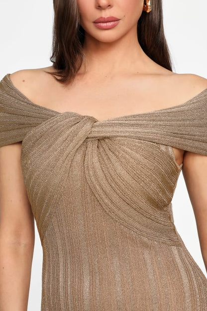 Vestido justo Gia - Castanho - Guess By Marciano